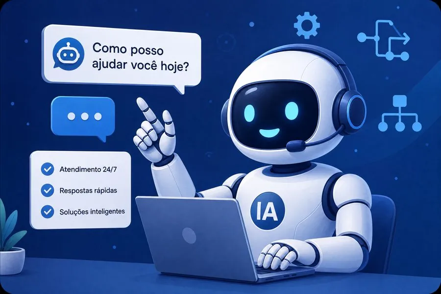 Atendente virtual de IA no site
