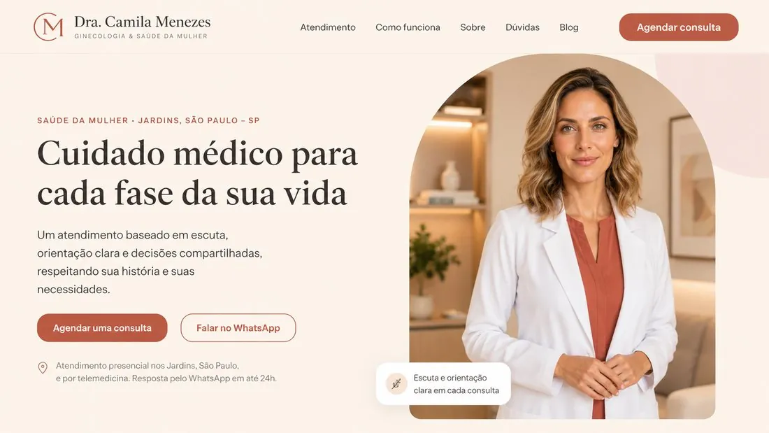 Exemplo de página demonstrativa